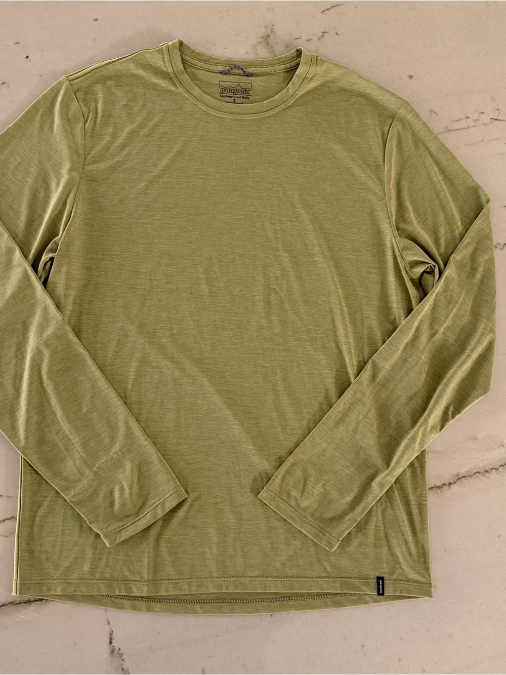 Patagonia Shirt Mens Small Green Capilene Cool Daily Base Layer Performance